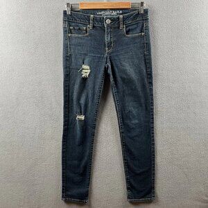 American Eagle Women's Super Stretch Ripped Skinny Jeans
